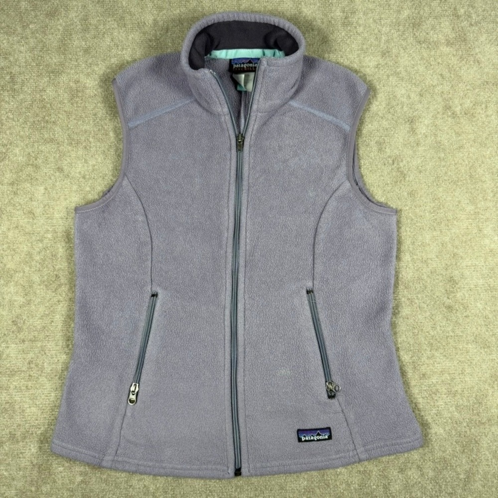 Vintage Patagonia Synchilla Fleece Full Zip Vest Purple Women's Medium Gorpcore